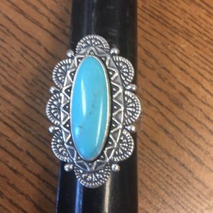 Turquoise and silver ring size 81/2